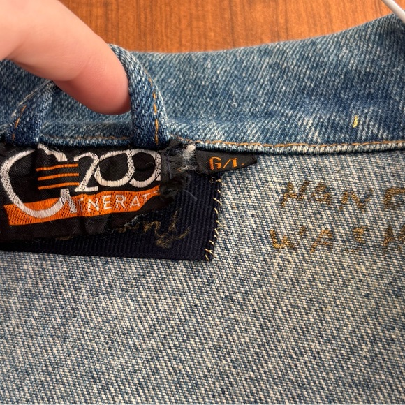 Vintage Custom Hand-Painted Safari Wearable Art Denim Jacket Size L - Picture 5 of 8